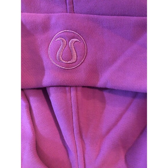 Lululemon Scuba Oversized 1/2 Zip Hoodie Pink Medium Thumbholes NWT - Picture 6 of 10